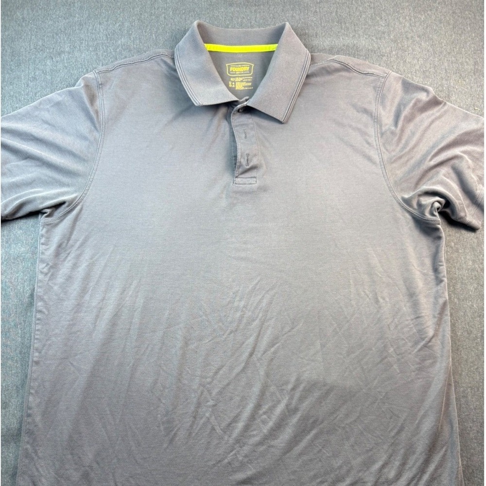 Foundry Supply Co. Mens Gray Short Sleeve Polo Shirt Golf‎ Casual xl